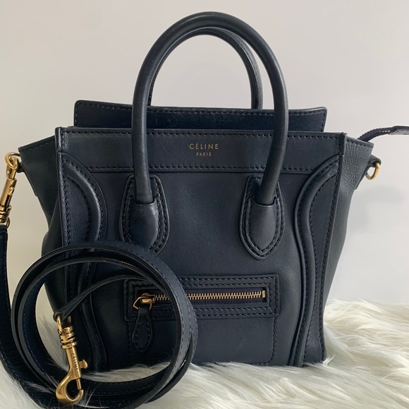 Celine Nano Luggage in Navy blue - Picture 15 of 16